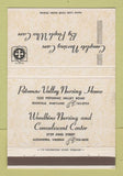 Matchbook Cover - Potomac Valley Nursing Home Rockville MD Alexandria 40 Strike