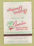 Matchbook Cover - American Metals Supply Springfield IL Christmas 40 Strike