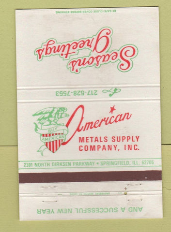 Matchbook Cover - American Metals Supply Springfield IL Christmas 40 Strike