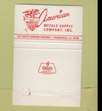 Matchbook Cover - American Metals Supply Springfield IL Christmas 40 Strike