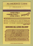 Matchbook Cover - A&T Auto Glass Radiator Amityville Port Jefferson NY 40 Strike