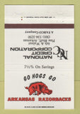 Matchbook Cover - National Credit Corp Pine Bluff AR schedule 40 Strike