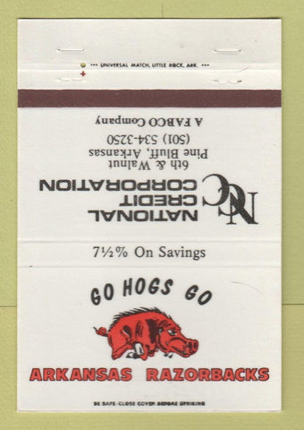 Matchbook Cover - National Credit Corp Pine Bluff AR schedule 40 Strike