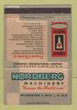 Matchbook Cover - Nordbeck Machinery Milwaukee WI WORN 40 Strike