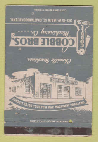 Matchbook Cover - Cobble Bros Machinery Chattanooga TN WEAR 40 Strike
