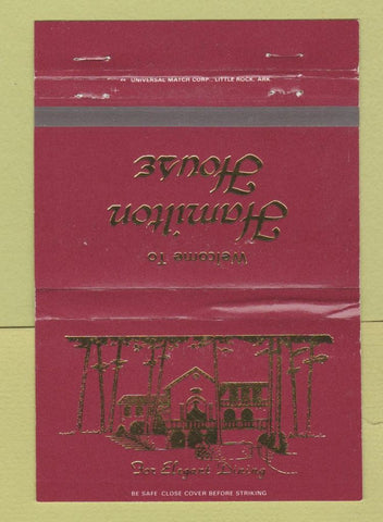 Matchbook Cover - Hamilton House Hot Springs AR WEAR 40 Strike