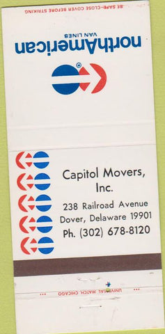 Matchbook Cover - North American Van Lines Dover DE 30 Strike