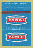 Matchbook Cover - Pamco Power Application Waukesha Engines Denver 40 Strike