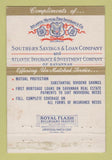 Matchbook Cover - Atlantic Mutual Fire Insurance Savannah GA 40 Strike