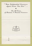Matchbook Cover - Transamerica Insurance Big Rapids MI Skip Mehl 40 Strike