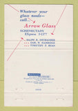 Matchbook Cover - Arrow Glass Company Schenectady NY 40 Strike
