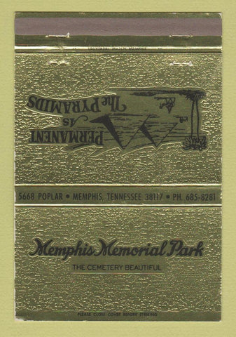 Matchbook Cover - Memphis Memorial Park TN 40 Strike