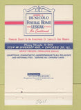 Matchbook Cover - De Nicolo Lesniak Funeral Home Chicago IL 40 Strike
