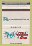 Matchbook Cover - Great Lakes Construction Power Cleveland OH 40 Strike