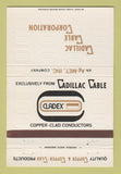 Matchbook Cover - Cadillac Cable Corp Cladex Bossier City LA 40 Strike