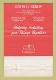 Matchbook Cover - Central Screw Microdot Troy MI 40 Strike