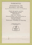 Matchbook Cover - Park Hotel Hasselt Belgium 40 Strike