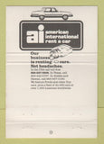 Matchbook Cover - American International Car Rentals Aspen Colorado 40 Strike
