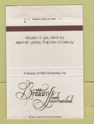Matchbook Cover - Brittany Jewelry Las Vegas Lake Tahoe Atlantic City 40 Strike