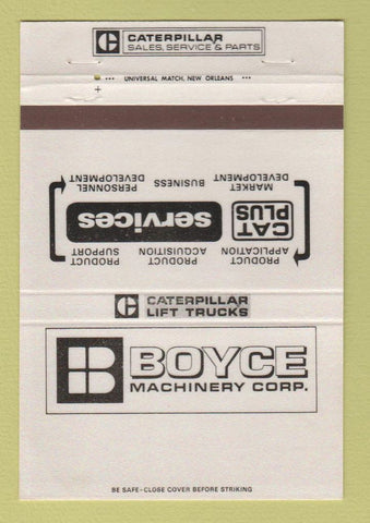 Matchbook Cover - Caterpillar Tractors New Orleans Morgan City LA 40 Strike