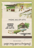 Matchbook Cover - Apache Campers Aberdeen Mount Hope ON 40 Strike