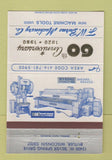 Matchbook Cover - FW Burns Machinery Butler WI 1980 40 Strike