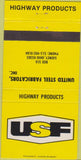 Matchbook Cover - United States Fabricators Sidney OH 30 Strike