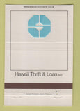 Matchbook Cover - Hawaii Thrift & Loan Honolulu Hawaii 40 Strike