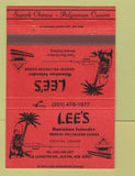 Matchbook Cover - Lee's Restaurant Tiki Clifton NJ 40 Strike