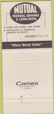 Matchbook Cover - Mutual Federal Savings Sidney OH 30 Strike