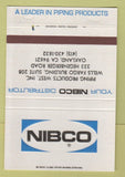 Matchbook Cover - Nibco Oakland CA Piping Products 40 Strike