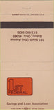 Matchbook Cover - 1st Federal Savings  and  Loan Sidney OH 30 Strike