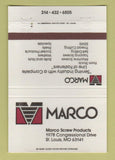 Matchbook Cover - Marco Screw Products St Louis MO 40 Strike