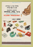 Matchbook Cover - Universal Match Kansas City MO Tinnerman Speed Nuts 40 Strike