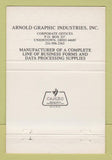 Matchbook Cover - Arnold Graphic Industries Hinsdale IL 40 Strike