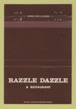 Matchbook Cover - Razzle Dazzle Restaurant Santa Monica CA 40 Strike