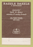 Matchbook Cover - Razzle Dazzle Restaurant Santa Monica CA 40 Strike