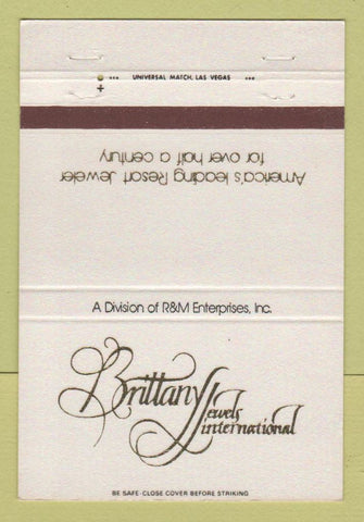 Matchbook Cover - Brittany Jewelry Las Vegas Lake Tahoe Atlantic City 40 Strike