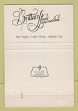Matchbook Cover - Brittany Jewelry Las Vegas Lake Tahoe Atlantic City 40 Strike