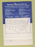 Matchbook Cover - Stevens Beachcraft Airplanes Greenville SC 40 Strike