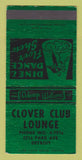Matchbook Cover - Clover Club Lounge Detroit MI WEAR SAMPLE 30 Strike