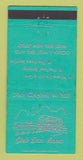 Matchbook Cover - Club San Remo West End NJ Turquoise WEAR 30 Strike