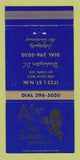 Matchbook Cover - Duke Zeibert's Restaurant Washington DC BLUE 30 Strike