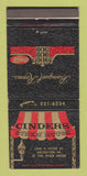 Matchbook Cover - Cinders Steak House Arlington VA 30 Strike