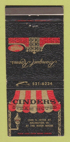 Matchbook Cover - Cinders Steak House Arlington VA 30 Strike