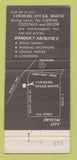 Matchbook Cover - Cinders Steak House Arlington VA 30 Strike
