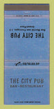 Matchbook Cover - The City Pub Restaurant  Brussels Belgium WORN 30 Strike