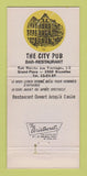 Matchbook Cover - The City Pub Restaurant  Brussels Belgium WORN 30 Strike