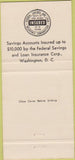 Matchbook Cover - First Federal Bank Ft Lauderdale FL 30 Strike