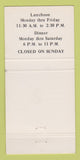 Matchbook Cover - Doro's Restaurant Chicago IL 30 Strike
